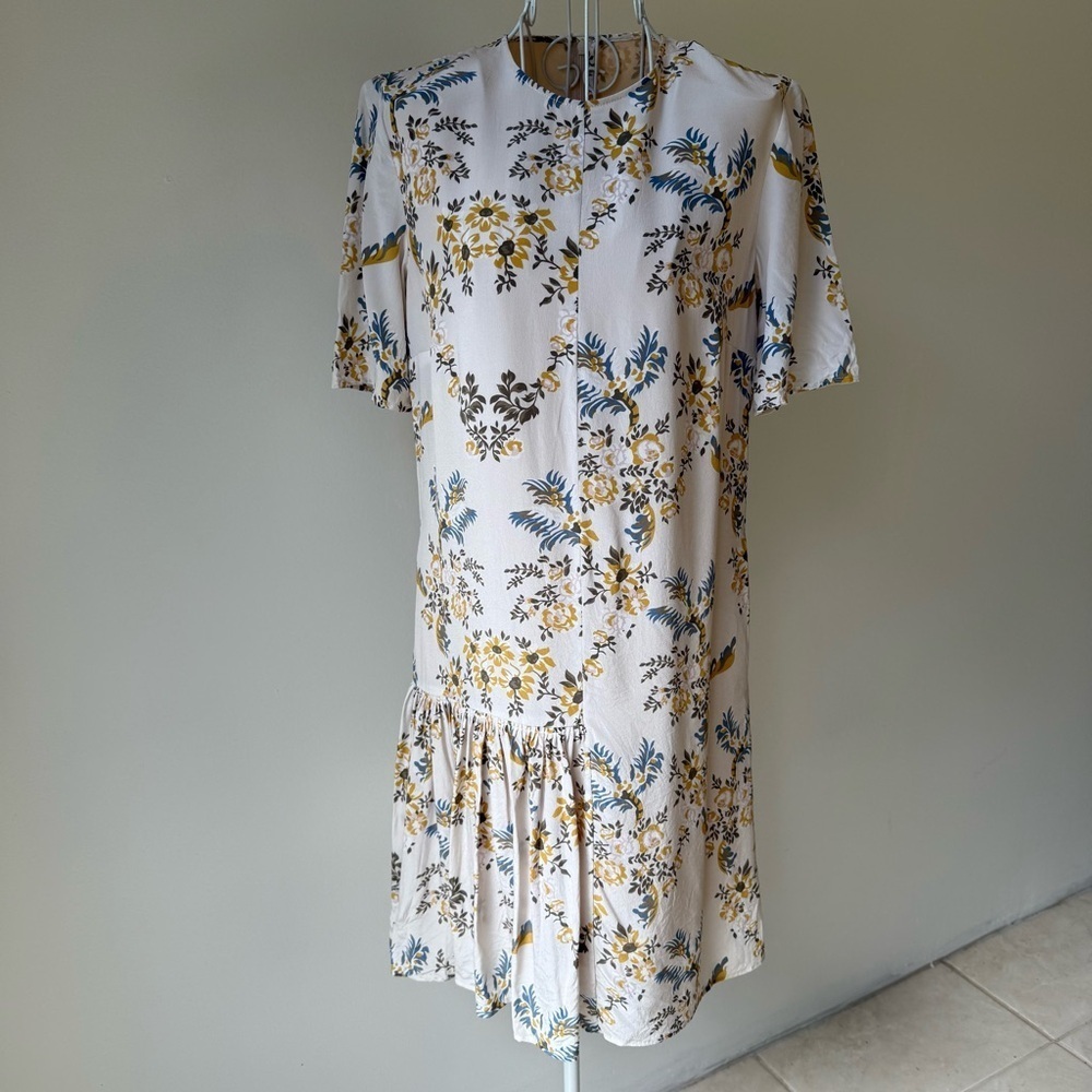 Stella McCartney Silk Floral Print Knee Length Dress Size 38 (US 0-2)